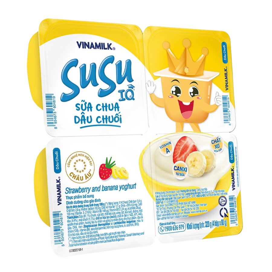 Sữa chua VNM Susu dâu chuối 80g 2
